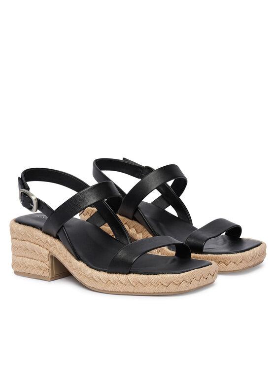 Calvin Klein Calvin Klein Sandały Block Heel Espa 50 Slingb Lth HW0HW02903 Czarny