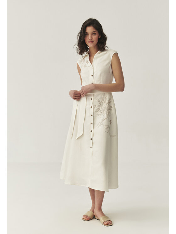 TATUUM TATUUM Sukienka codzienna RONNA Kremowy Flare Fit