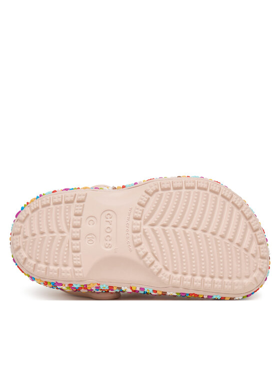Crocs Crocs Παντόφλες Classic Beaded Band Clog 211627 Μπεζ