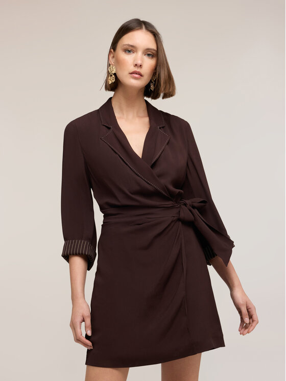 Motivi Motivi Sukienka codzienna 7012Q103550N032 Brązowy Regular Fit