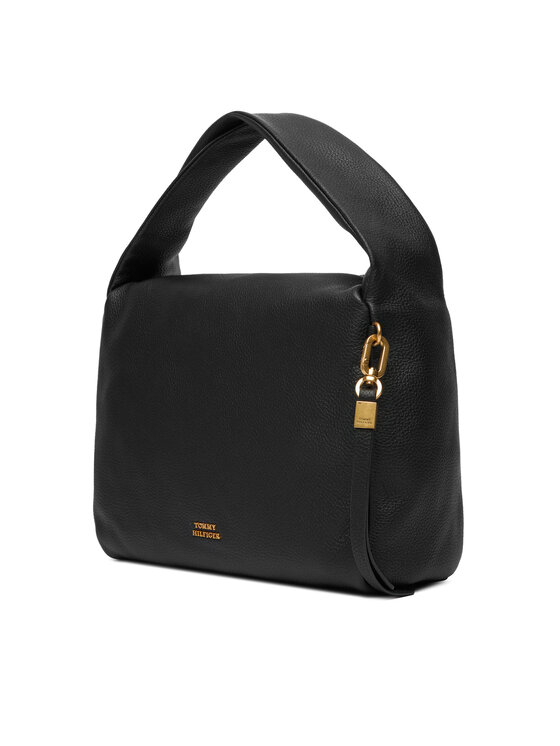 Tommy Hilfiger Tommy Hilfiger Handtasche City Leather Shoulder Bag AW0AW18152 Schwarz