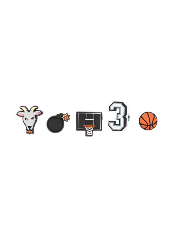 Crocs Crocs Ozdoba do butów Jibbitz Basketball Star 5 pack 10009750 Czarny