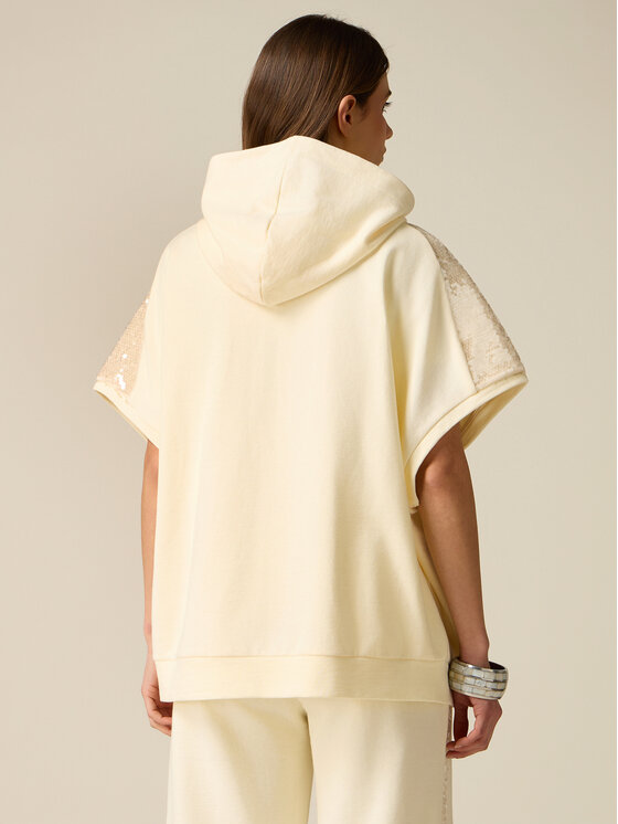 Oltre Oltre Cardigan G870E000323N013 Bianco Baggy Fit