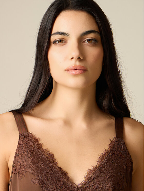 Oltre Oltre Abito da sera 7073R005068N032 Marrone A-Line Fit