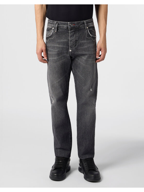 PHILIPP PLEIN PHILIPP PLEIN Jeansy 31229 Czarny Straight Leg