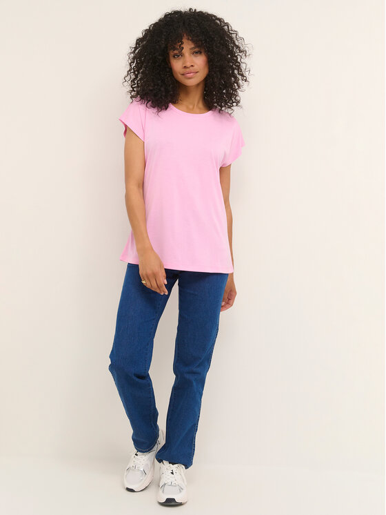 Kaffe Kaffe Marškinėliai Kalise Marie 10506680 Rožinė Loose Fit