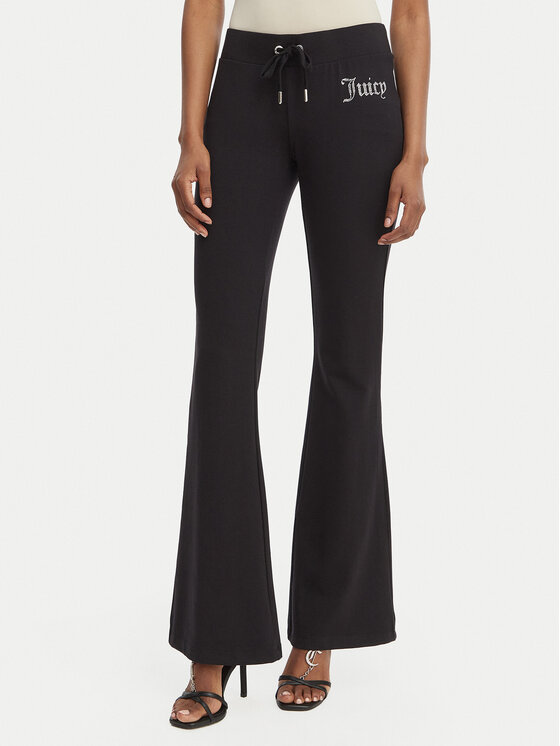Juicy Couture Spodnie dresowe Christine JCWBJ126309 Czarny Flared Leg