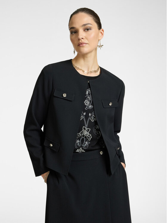 Elena Mirò Elena Mirò Giacca outdoor R054P000090N033 Nero Boxy Fit