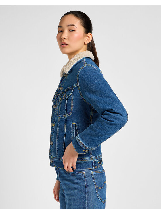 Lee Lee Giacca da donna SHERPA RIDER Blu Regular Fit