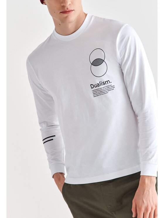 Pako Lorente Pako Lorente Longsleeve M21WF-TL-049 Biały Classic Fit