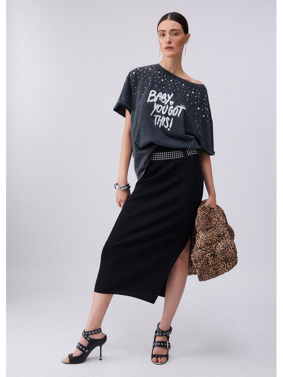 Liu Jo Liu Jo Gonna maxi WA6418MS55N22222 Nero Regular Fit