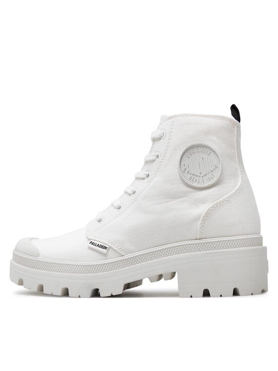 Palladium Palladium Schnürstiefeletten Pallabase Twill 96907-141-M Weiß