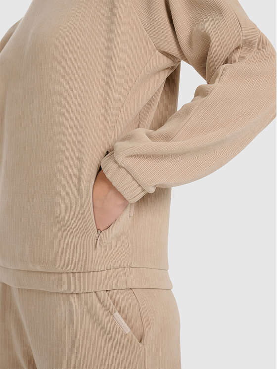 4F 4F Bluza CORDED FLOW Beżowy Regular Fit