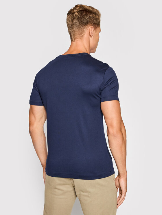 Polo Ralph Lauren T-Shirt 710740727 Dunkelblau Custom Slim Fit | T-Shirts