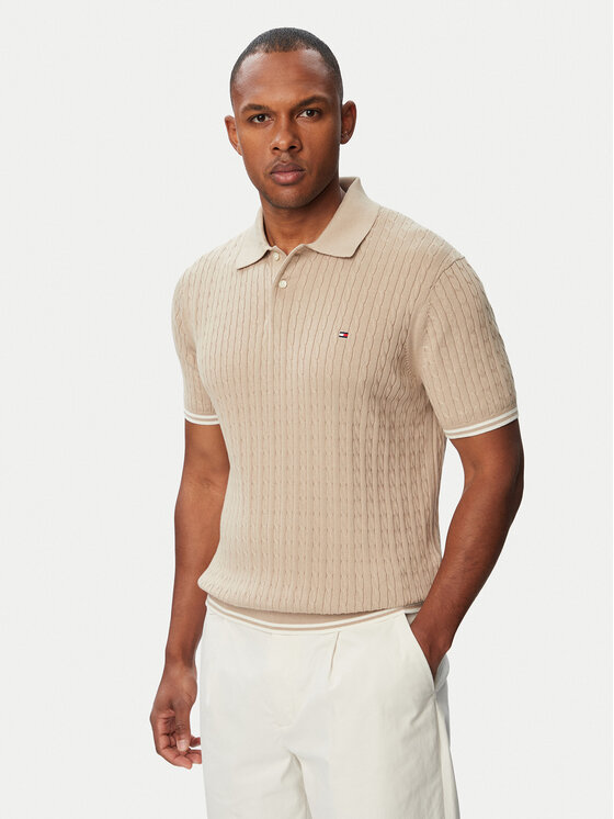 Tommy Hilfiger Tommy Hilfiger Polo MW0MW40701 Svijetlo bež Regular Fit