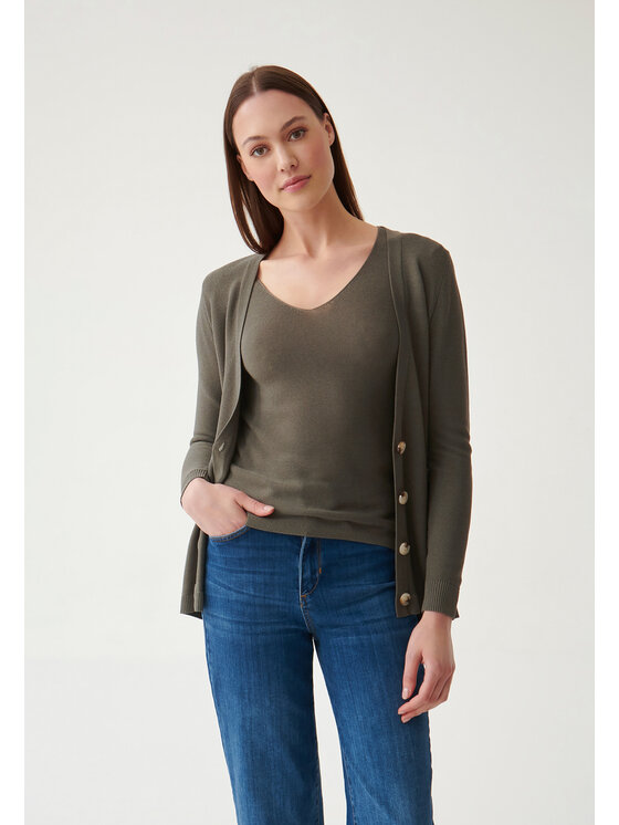 TATUUM TATUUM Sweter PIMIKO Khaki Classic Fit