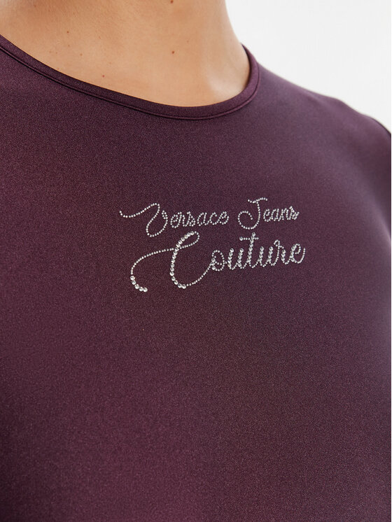 Versace Jeans Couture Versace Jeans Couture Bodi 79HAM2A1 N0008 Ljubičasta Slim Fit