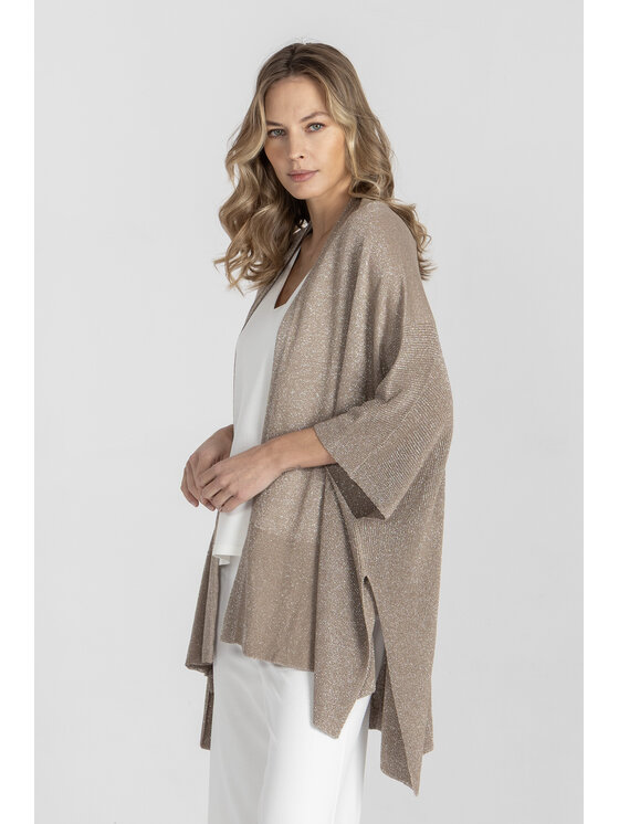 Deni Cler Milano Deni Cler Milano Kardigan T-DC-U302-F2-20-13-1 Beżowy Loose Fit