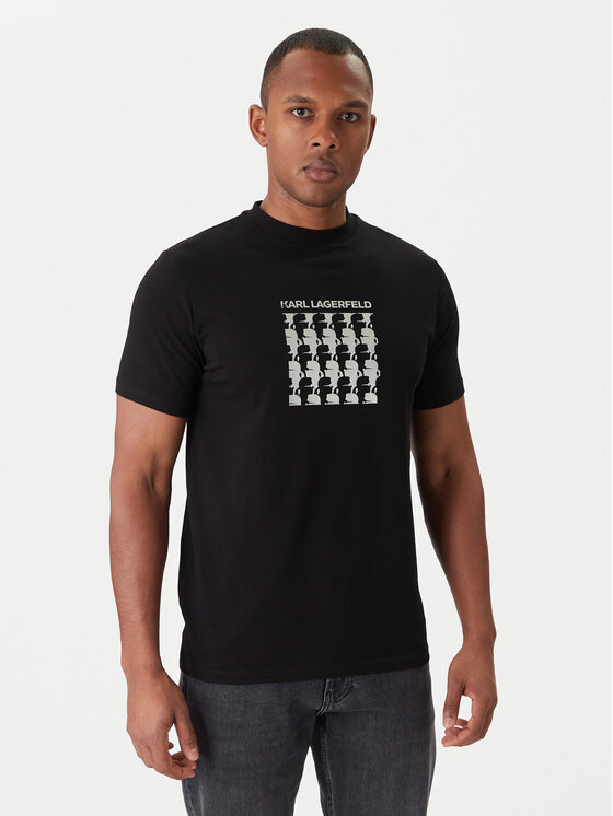 KARL LAGERFELD KARL LAGERFELD Tričko 755402 554235 Čierna Slim Fit