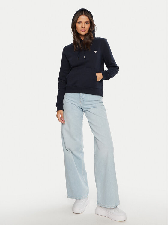Guess Jeans Guess Jeans Majica dugih rukava W4YQ04 KC811 Tamnoplava Regular Fit