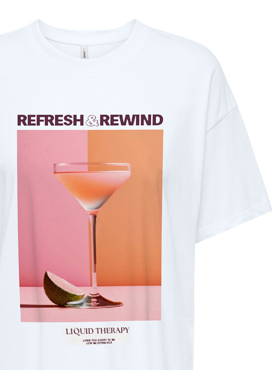 ONLY ONLY T-Shirt Vivvi 15346761 Λευκό Regular Fit