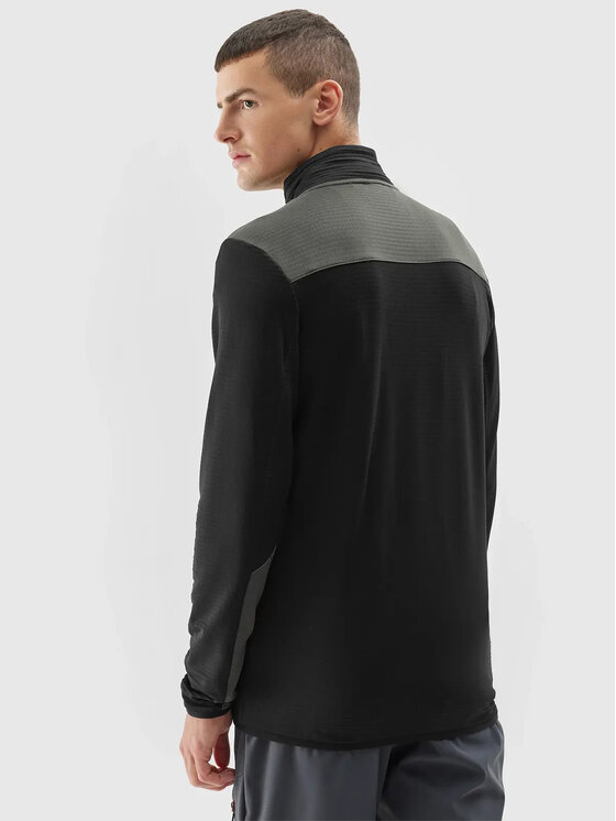 4F 4F Bluza 4FAW23TFLEM118-22S Szary Regular Fit