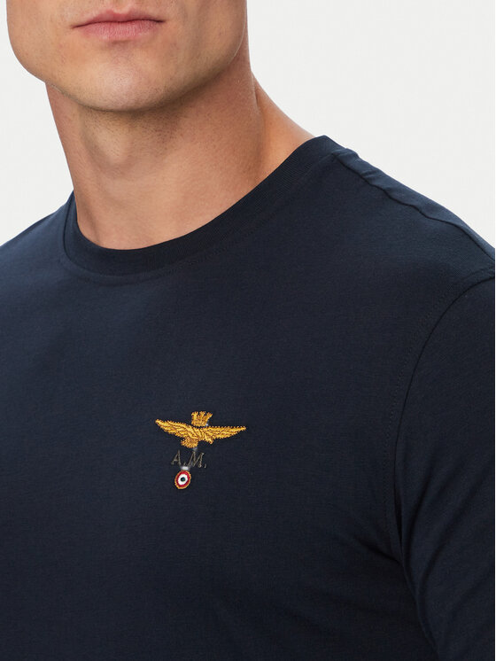 Aeronautica Militare Aeronautica Militare T-Shirt 262TS1580UJ00372 Tmavomodrá Regular Fit