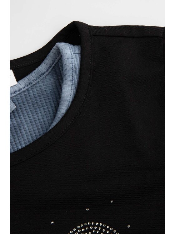 Coccodrillo Coccodrillo Sukienka codzienna ZC6129101TGJ-021 Czarny Regular Fit