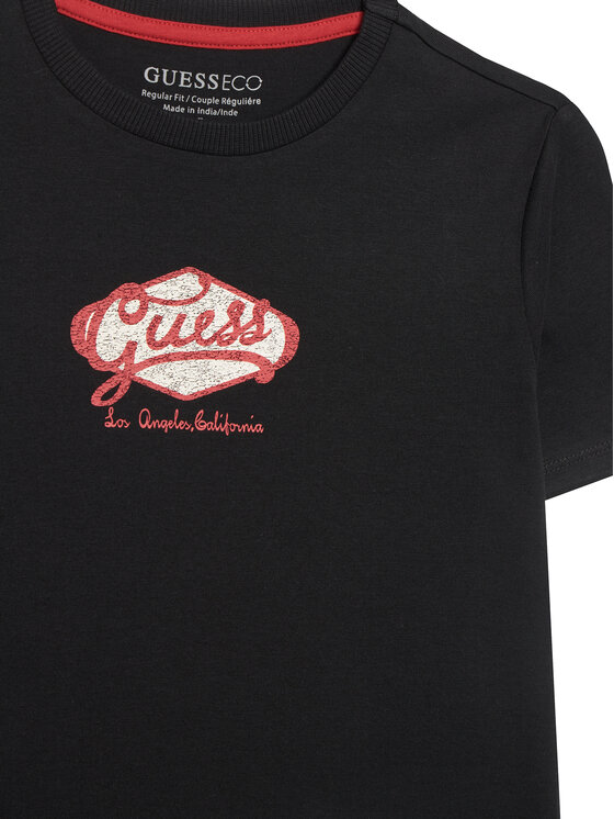 Guess Guess Tricou L6RI02 K8HM4 Negru Regular Fit