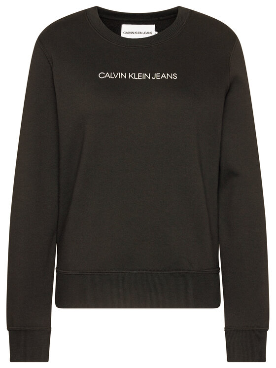 Calvin Klein Jeans Felpa J20J214807 Nero Regular Fit • Modivo.it