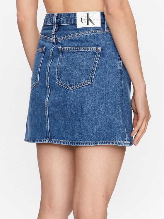 Calvin Klein Jeans Calvin Klein Jeans Džínová sukně J20J221271 Modrá Regular Fit
