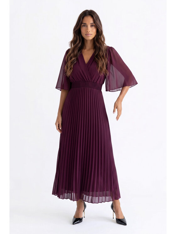 FIGL FIGL Sukienka koktajlowa M1124 Fioletowy A-Line Fit