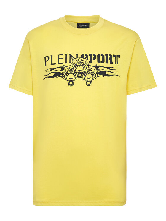 Plein Sport Plein Sport T-Shirt 1059 Żółty Regular Fit