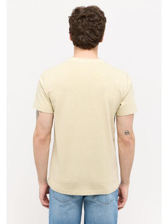 Mustang Mustang T-Shirt AUSTIN Beżowy Regular Fit