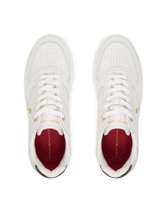 Tommy Hilfiger Tommy Hilfiger Sneakersy Th Sporty Cupsole Corp FW0FW09025 Biela