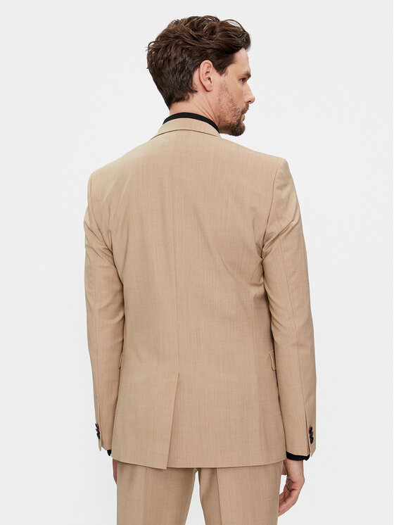 HUGO Hugo Uzvalks Hesten 50509390 Bēšs Extra Slim Fit