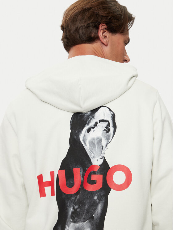 HUGO Hugo Felpa Dartchon 50525054 Écru Regular Fit