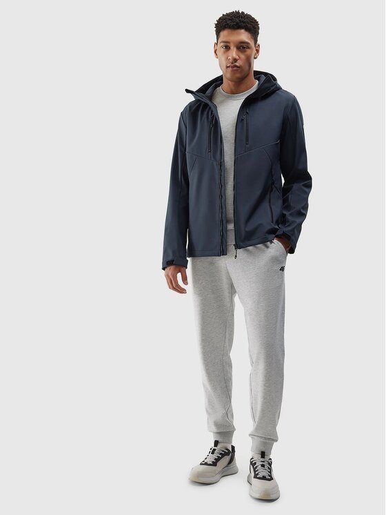 4F 4F Kurtka softshell 4FWSS24 TSOFM224 23S CIEMNY SZARY XL Szary Regular Fit