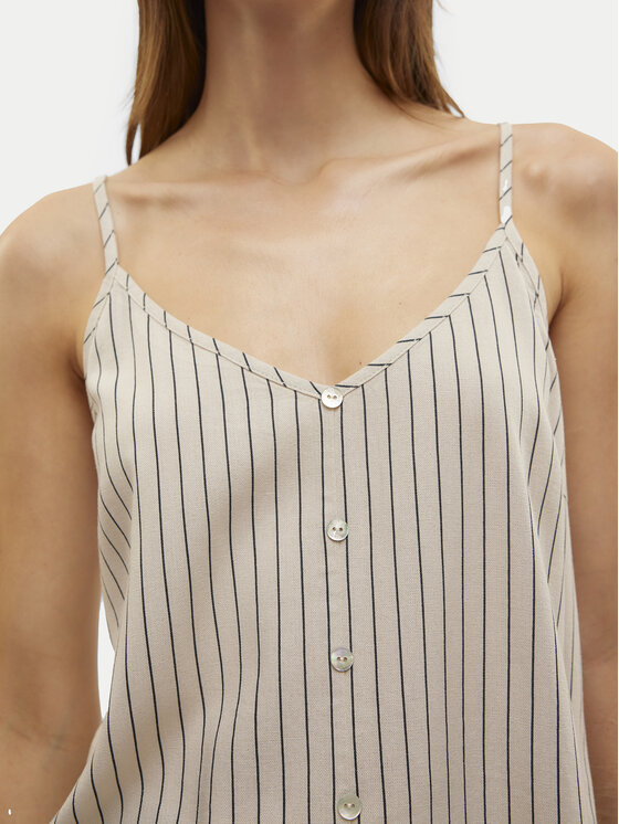 Vero Moda Vero Moda Top Mymilo 10303690 Beżowy Regular Fit