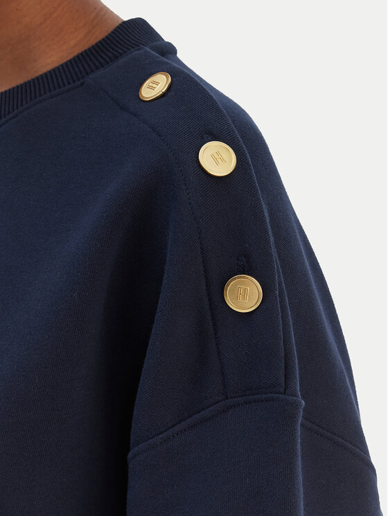 Tommy Hilfiger Tommy Hilfiger Džemperis ar kapuci Script WW0WW48783 Tumši zils Relaxed Fit