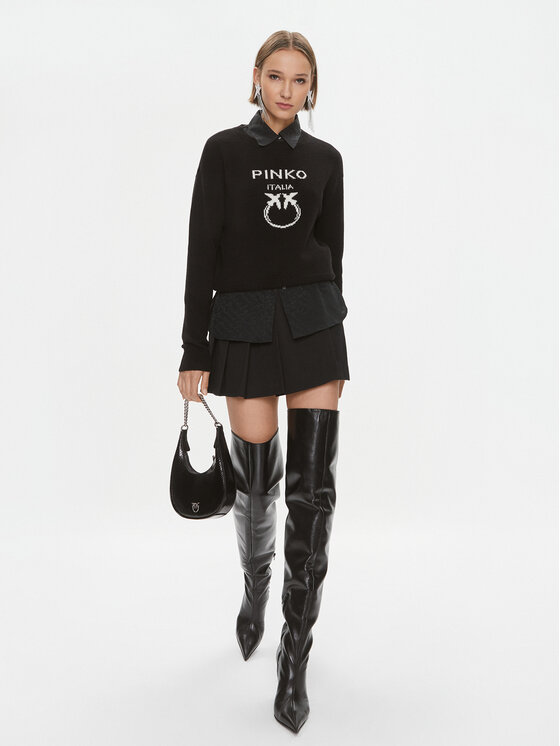 PINKO Pinko Koszula Smorzare 100121 A193 Czarny Regular Fit