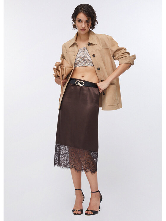 Liu Jo Liu Jo Kurtka skórzana CA6153P0382P9574 Beżowy Loose Fit