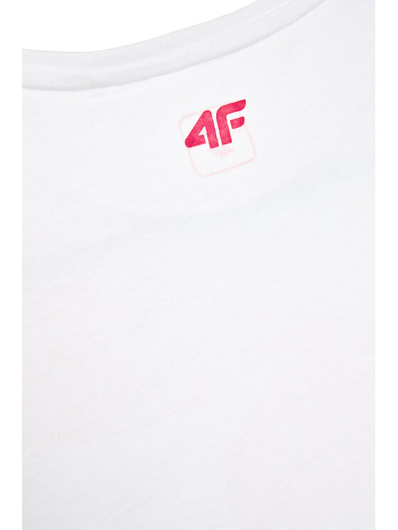 4F 4F T-shirt HJL21-JTSD001 Bijela Regular Fit