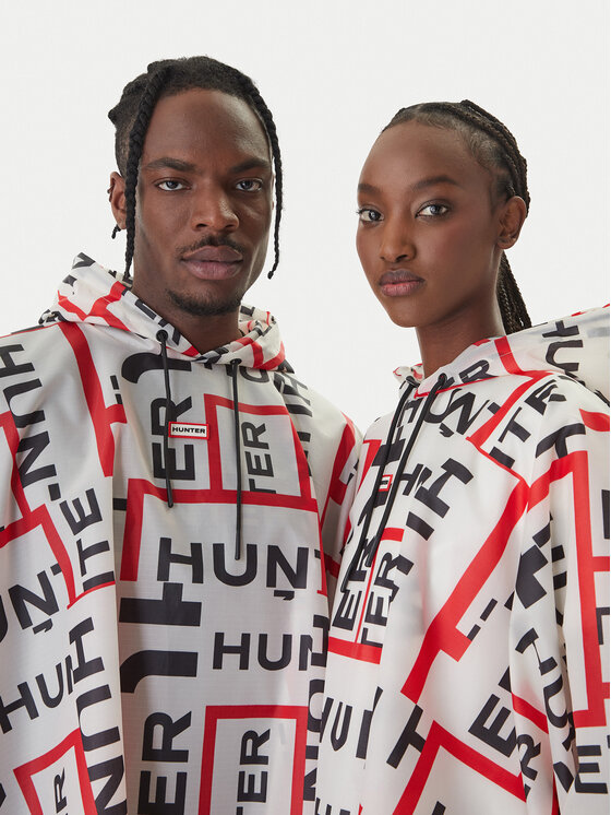 Hunter Hunter Poncho HARU0006261 Weiß Regular Fit