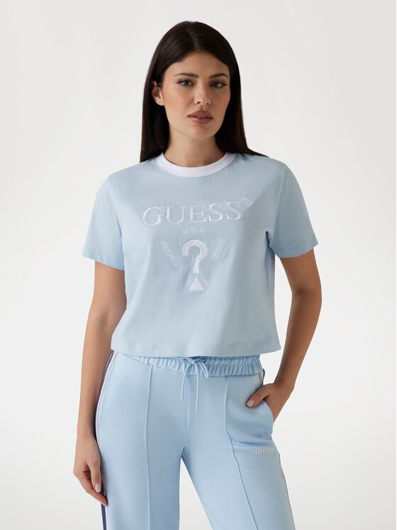 Guess T-krekls 172689 Zils Classic Fit