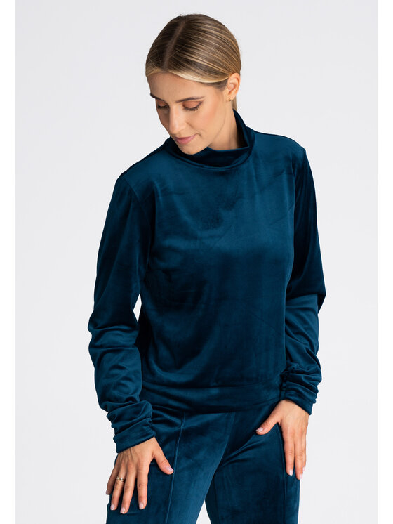 FIGL FIGL Mikina M967 Modrá Regular Fit