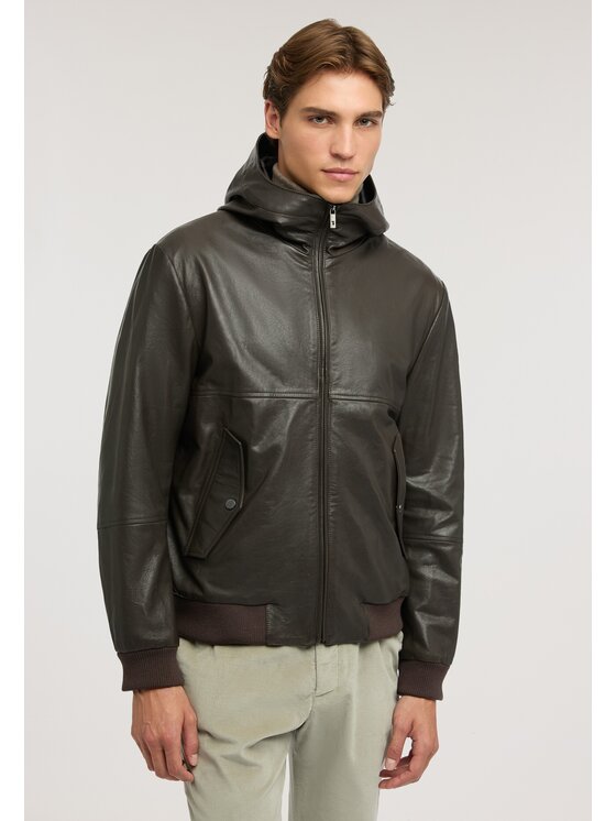 Trussardi Trussardi Kurtka skórzana R348M000149N053 Brązowy Regular Fit