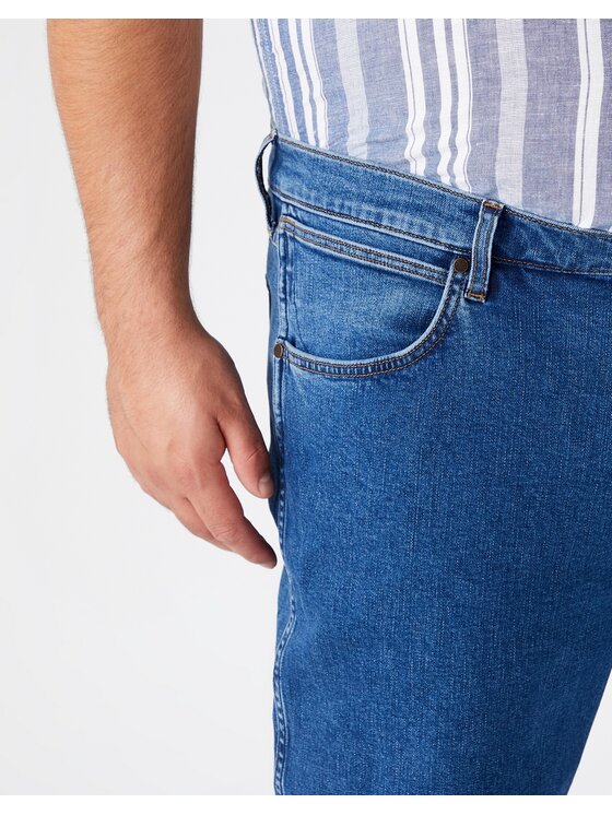 Wrangler Wrangler Jeansy GREENSBORO Niebieski Slim Leg