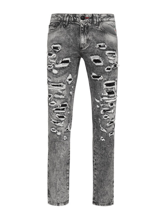 PHILIPP PLEIN PHILIPP PLEIN Džínsy 3297 Sivá Slim Fit