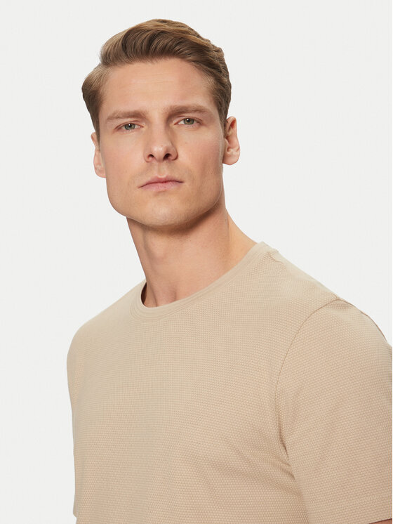 BOSS BOSS T-shirt Tiburt 240 50452680 Bež Regular Fit